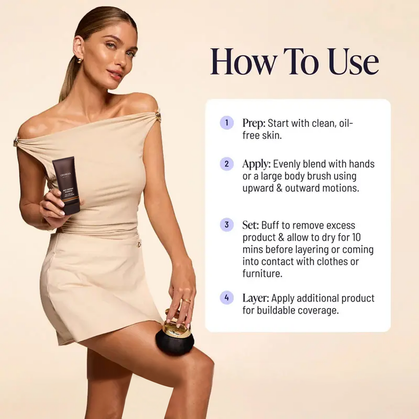 Waterproof Body Coverage Makeup for Legs & Skin – Lightweight Full Coverage Concealer for Tattoos, Veins, Scars & Uneven Tone, Sweat-Resistant Natural Finish Body Foundation Cream